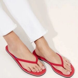 Rothy's The Flip Flop Firecracker Red Slide On Thong Sandal Size 9